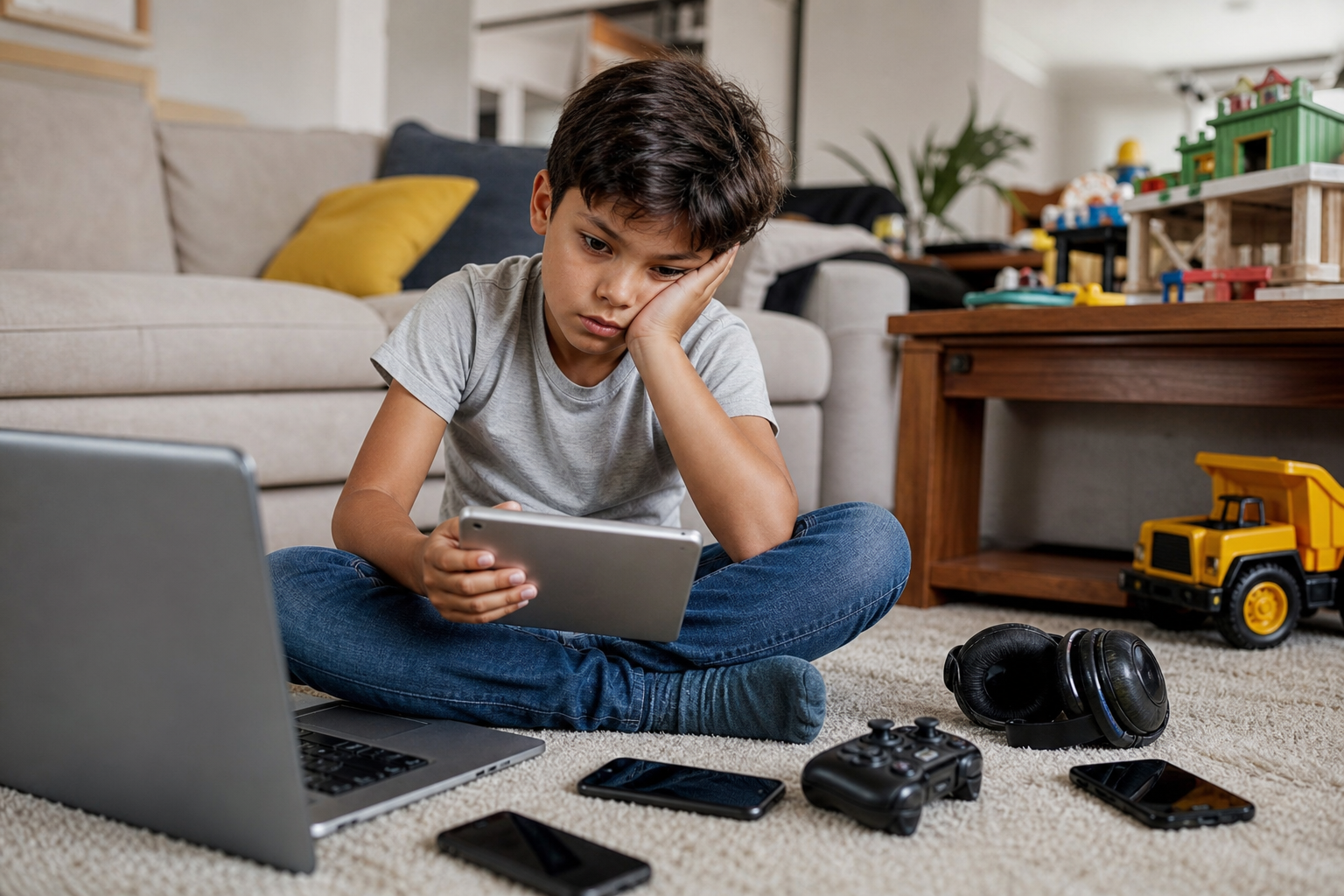 Sinais de que a criança está viciada em telas